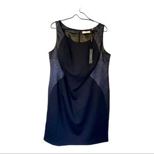 NWT TAHARI dress size 18 Navy/Black sophisticated